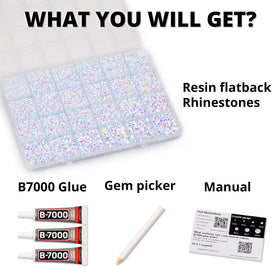 Worthofbest open 24-grid storage case for quick size access