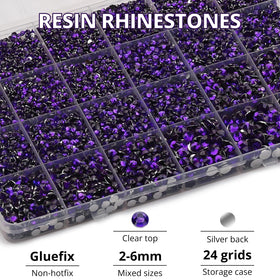 Worthofbest arranged sizes display 2mm to 6mm gems, helps pick correct size