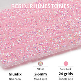 Worthofbest close-up of jelly pink AB gem facets sparkling