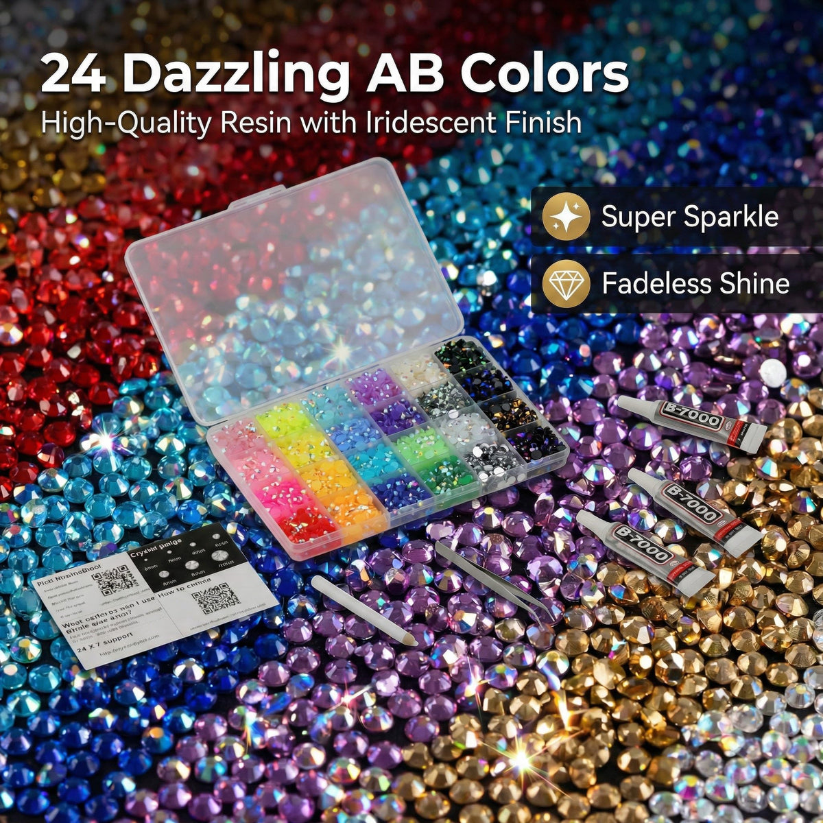 Worthofbest close-up 6mm flatback resin stone texture highlighting sparkle