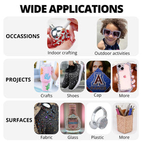 Worthofbest finished decorated shoes and phone case displaying dazzling results