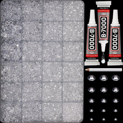 Worthofbest front package showing full rhinestone kit and tools for easy gifting