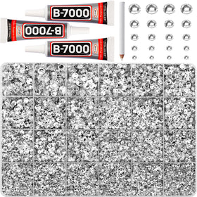 Worthofbest front packaging showing kit contents and clear rhinestones for easy selection
