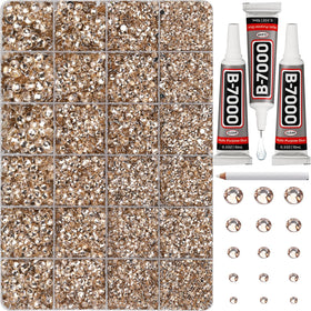 Worthofbest front packaging showing complete rhinestone and glue kit benefits