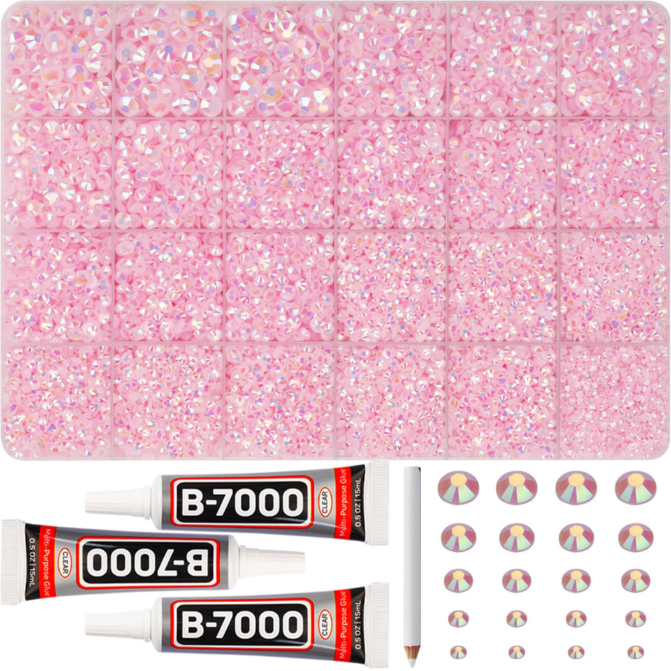 Worthofbest front packaging showing complete rhinestone kit and tools
