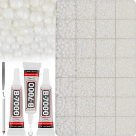 Worthofbest front packaging showing full rhinestone kit and tools for quick setup