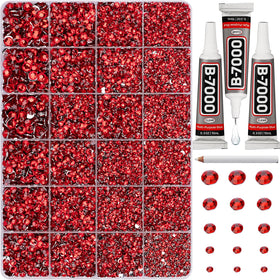 Worthofbest front packaging showing full rhinestone kit and tools for organized crafting