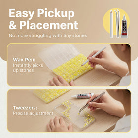 Worthofbest yellow gems applied to a tumbler illustrating decorative effect and durability