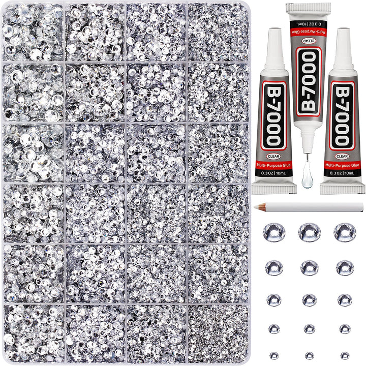 Worthofbest front packaging showing full rhinestone kit and tools for easy project starts