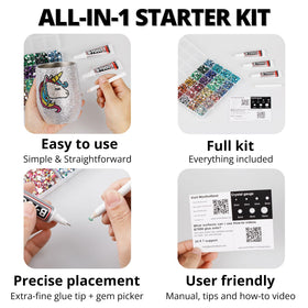 Worthofbest hand holding assorted rhinestones to show scale and quantity benefit