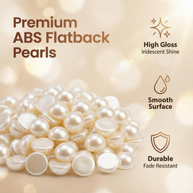 Worthofbest hand holding various pearl sizes showing scale and selection benefit for projects