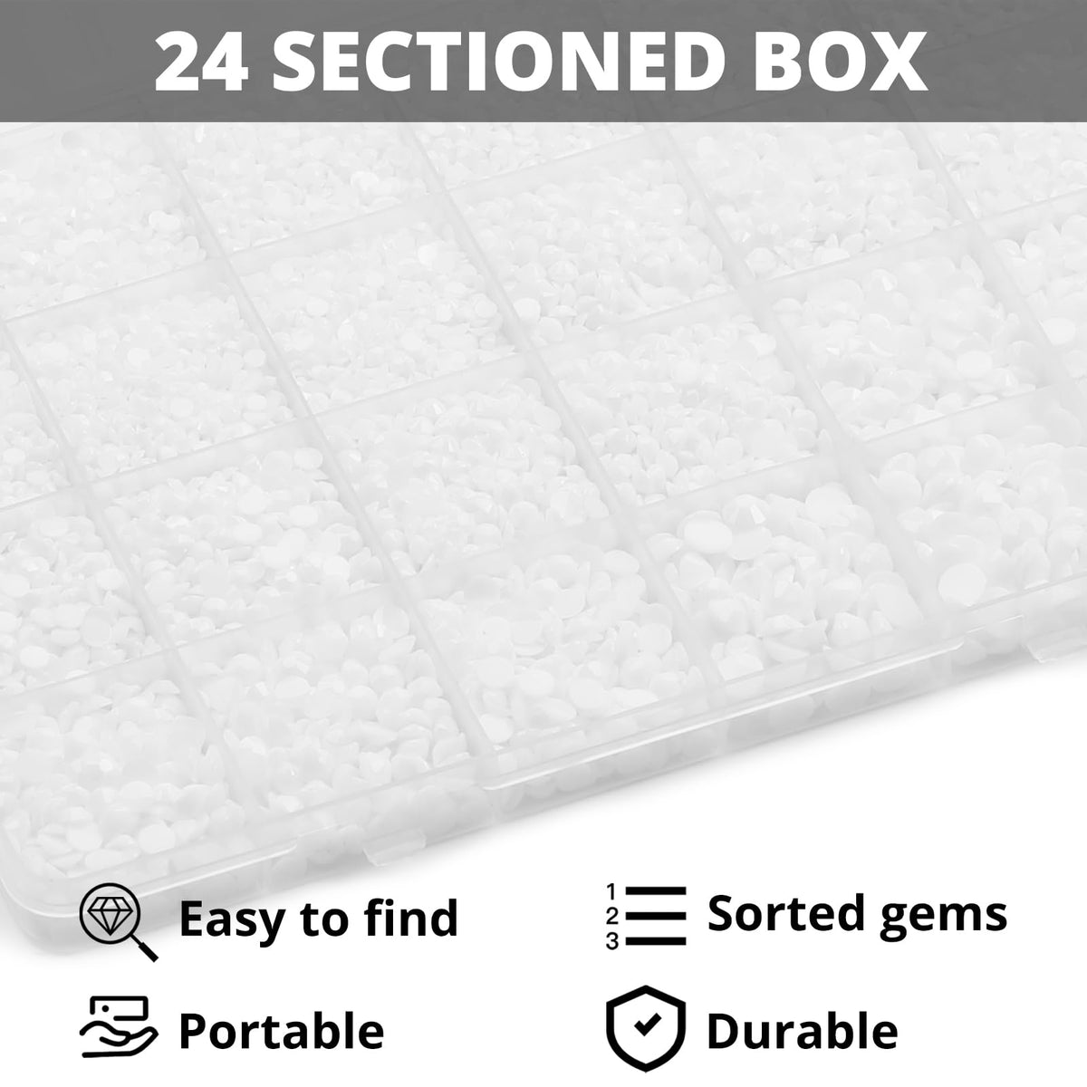 Worthofbest organized storage box with sorted sizes for quick selection and neat storage