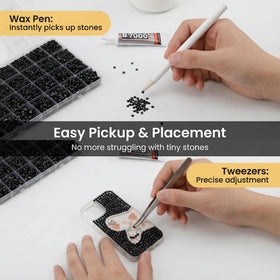 Worthofbest clear 28-grid storage tray with sorted gems for quick access and organization