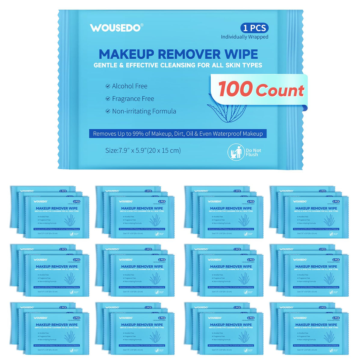 WOUSEDO front packaging showing 100-count bulk benefits and branding