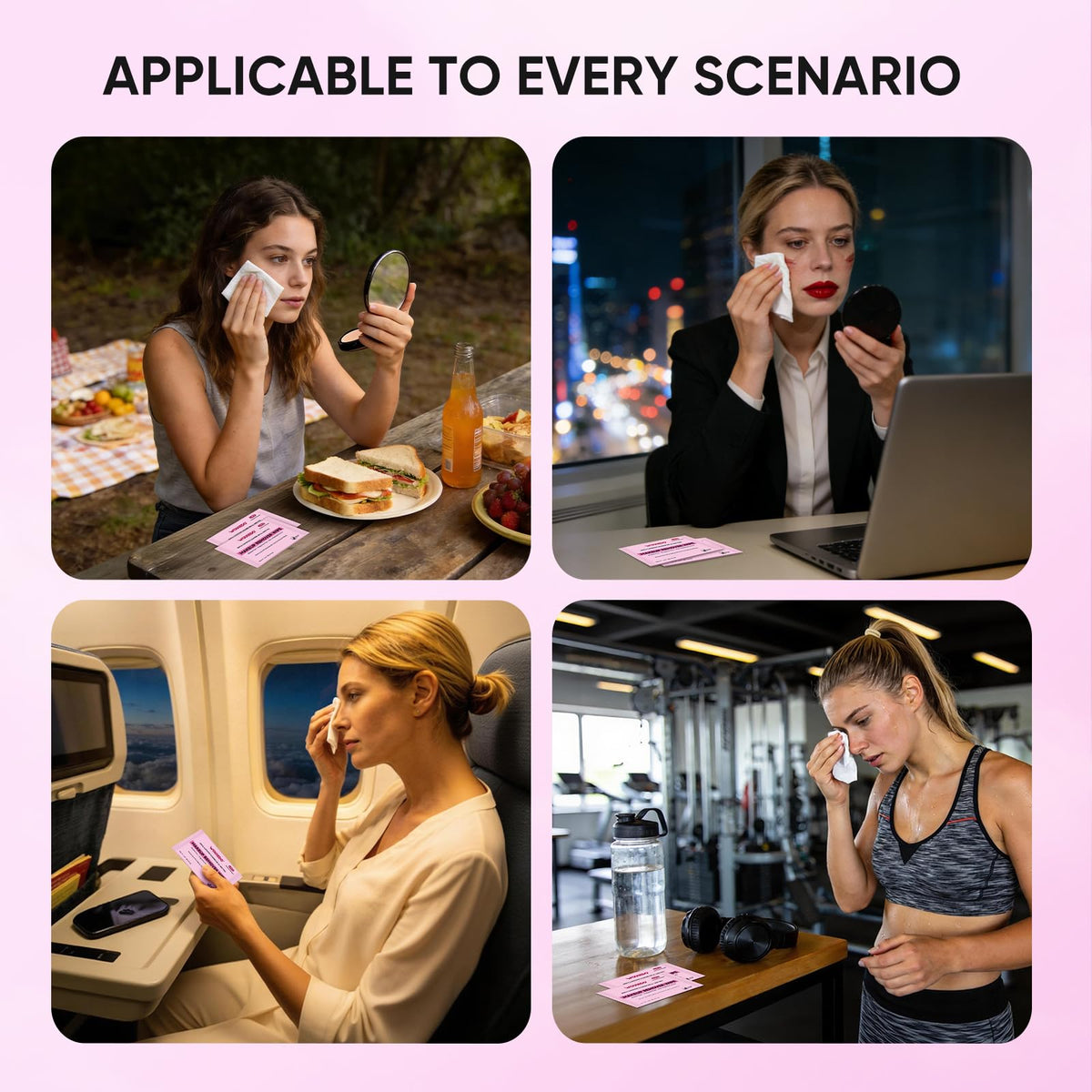 WOUSEDO wipes placed on hotel vanity as guest amenity that elevates experience
