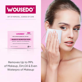 WOUSEDO close-up of wipe texture showing gentle fibers for effective cleansing