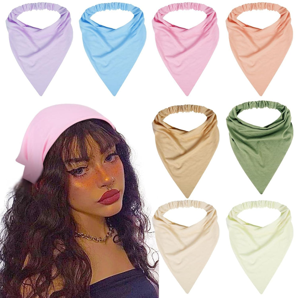 WOVOWOVO front packaging showing eight breeze apricot headscarves and set benefit