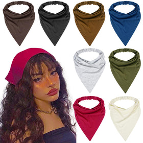 WOVOWOVO front pack view showing eight colorful headscarves and clear presentation benefit