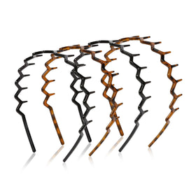 WOVOWOVO front view showing four zig zag headbands for secure styling