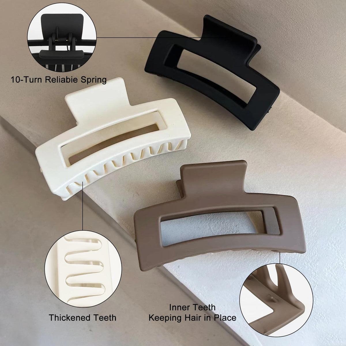 WOVOWOVO three neutral shades displayed for color-matching versatility