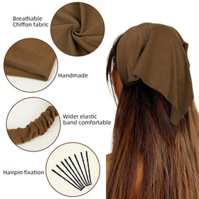 WOVOWOVO headband worn with ponytail showing tidy styling and sweat control benefit