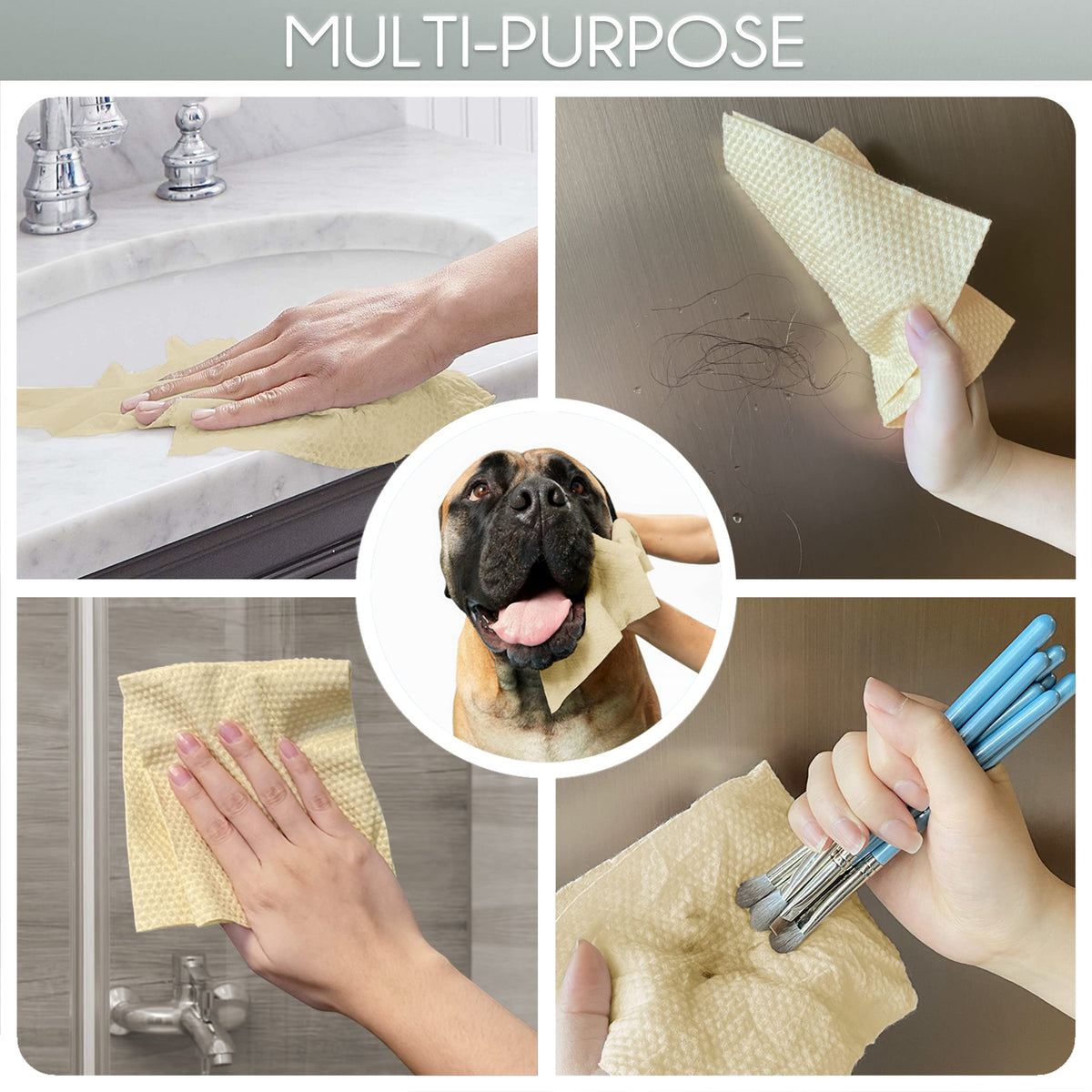 WOWOTEX travel kit scene with towels in pouch for portable, hygienic cleansing benefit