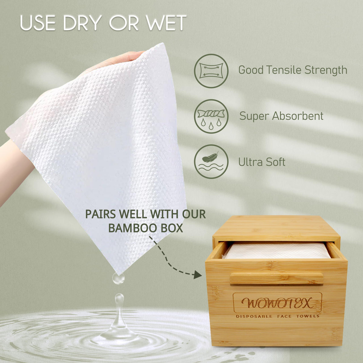 WOWOTEX towel wet strength demonstration for reliable cleansing