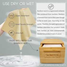 WOWOTEX wipe in hand demonstrating gentle strength and effective cleansing