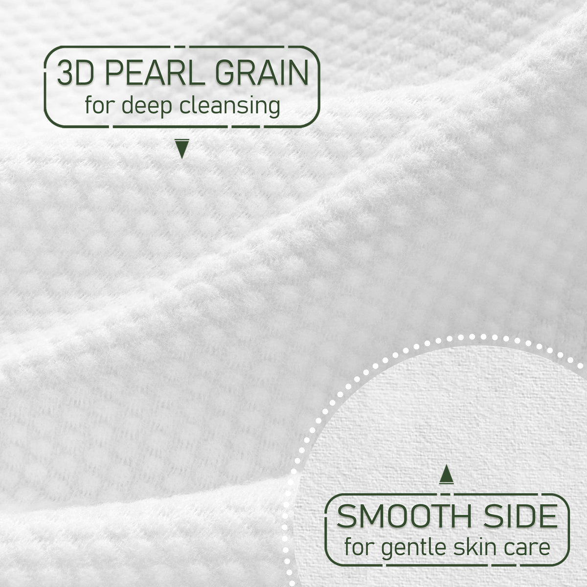 WOWOTEX towel held in hand damp, demonstrates strength and gentle touch