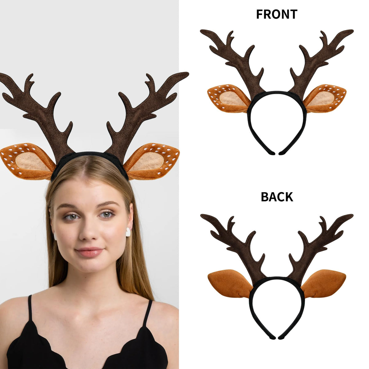 woxafo headband side profile on mannequin, demonstrates comfortable fit and silhouette