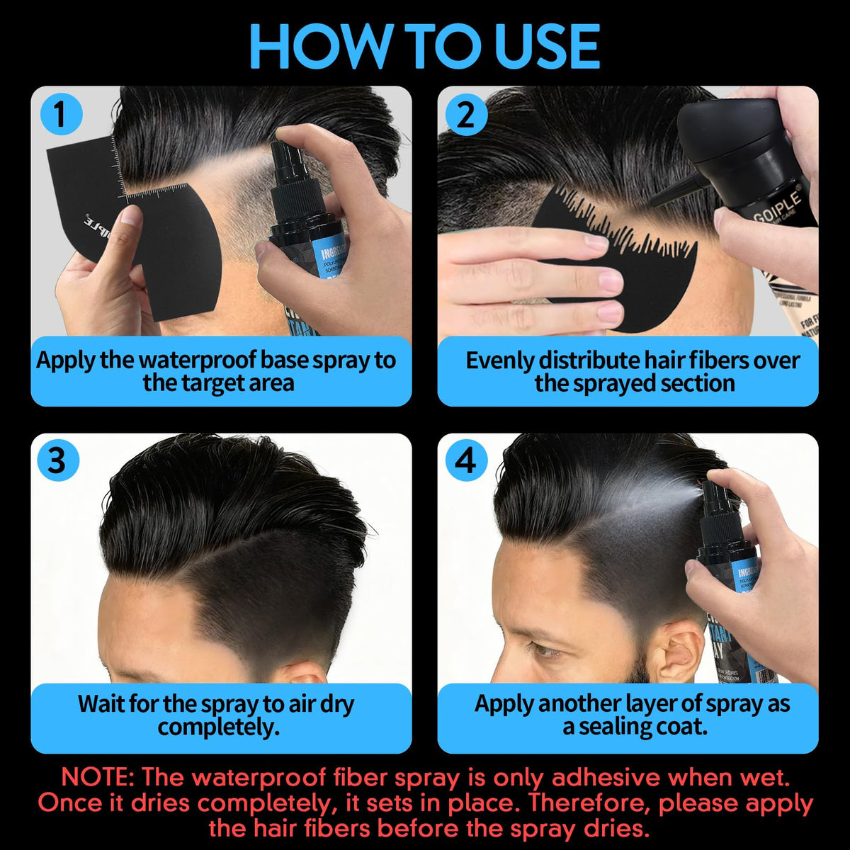 WOZUTUNT used by a barber to demonstrate salon-quality hold
