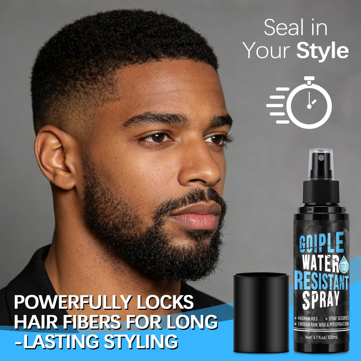 WOZUTUNT beard edge spray use showing sharper, natural finish