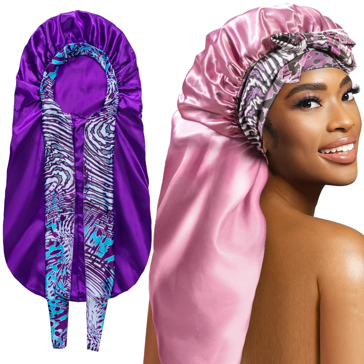 WOZUTUNT bonnet front view showing roomy fit and protective design