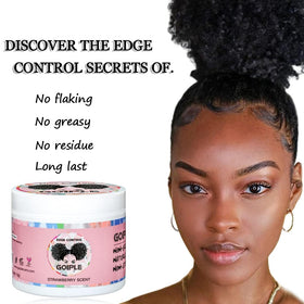 WOZUTUNT edge brush next to jar demonstrating precise styling benefit