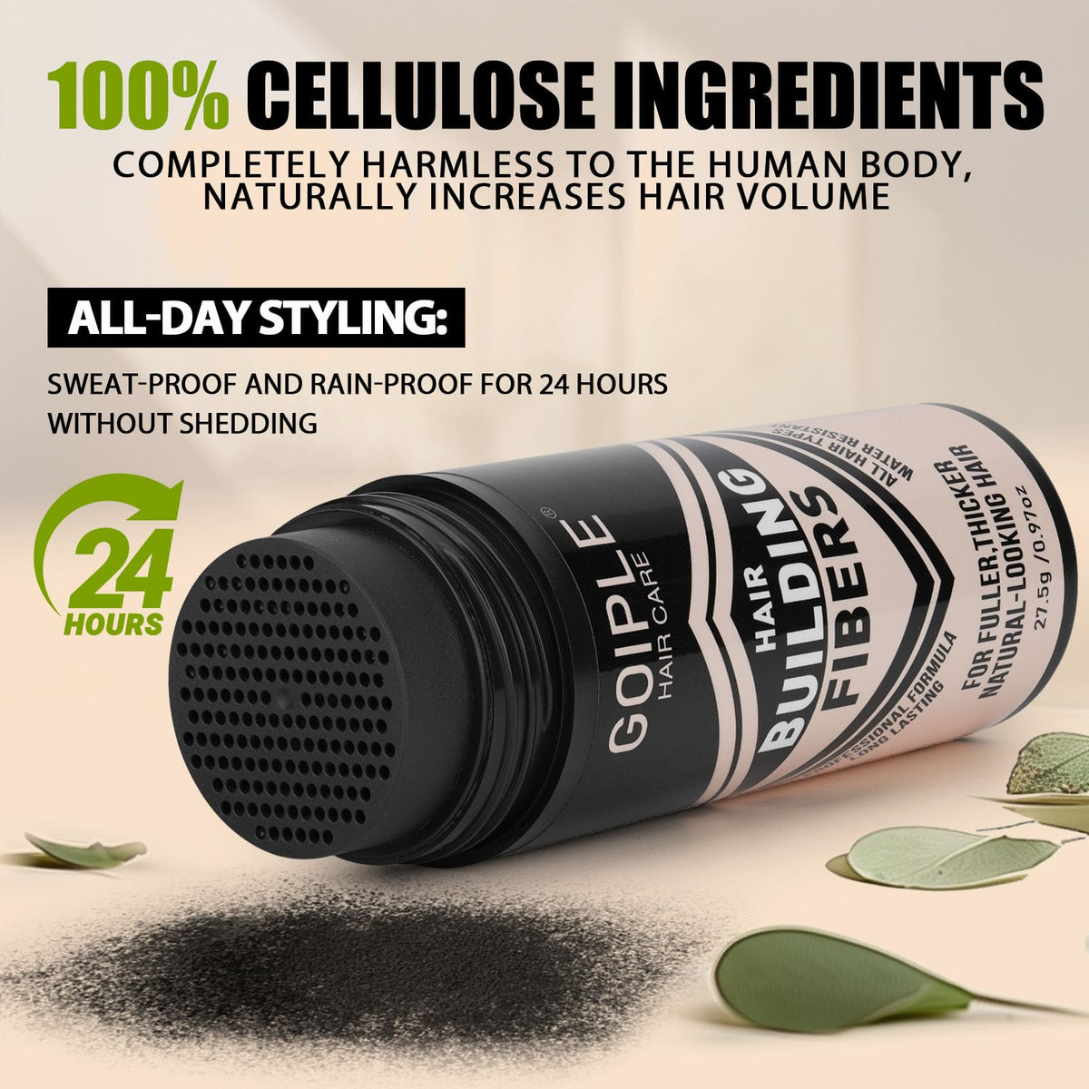 WOZUTUNT enhancement card and locking spray demonstrating clean hairline shaping