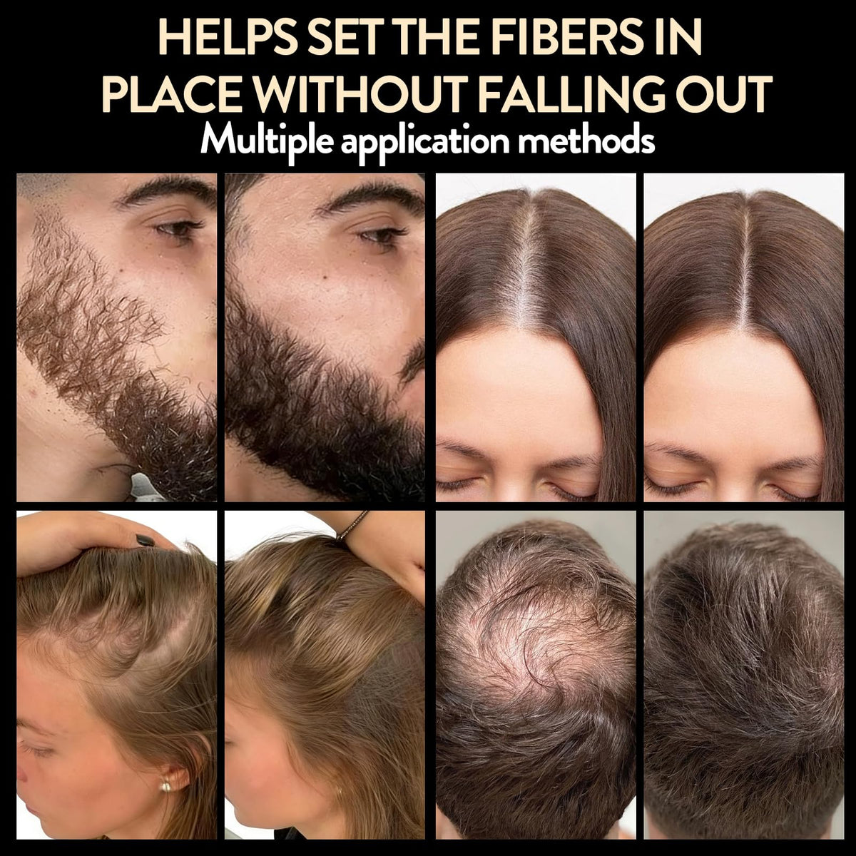 WOZUTUNT close-up on hair showing natural matte finish and texture