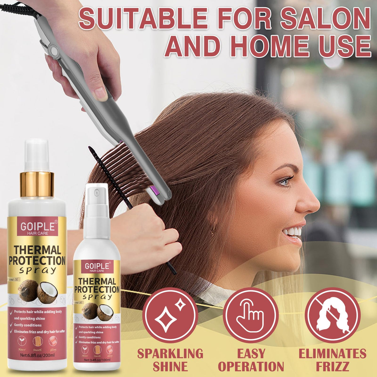 WOZUTUNT styled hair after use showing added shine and smoothness