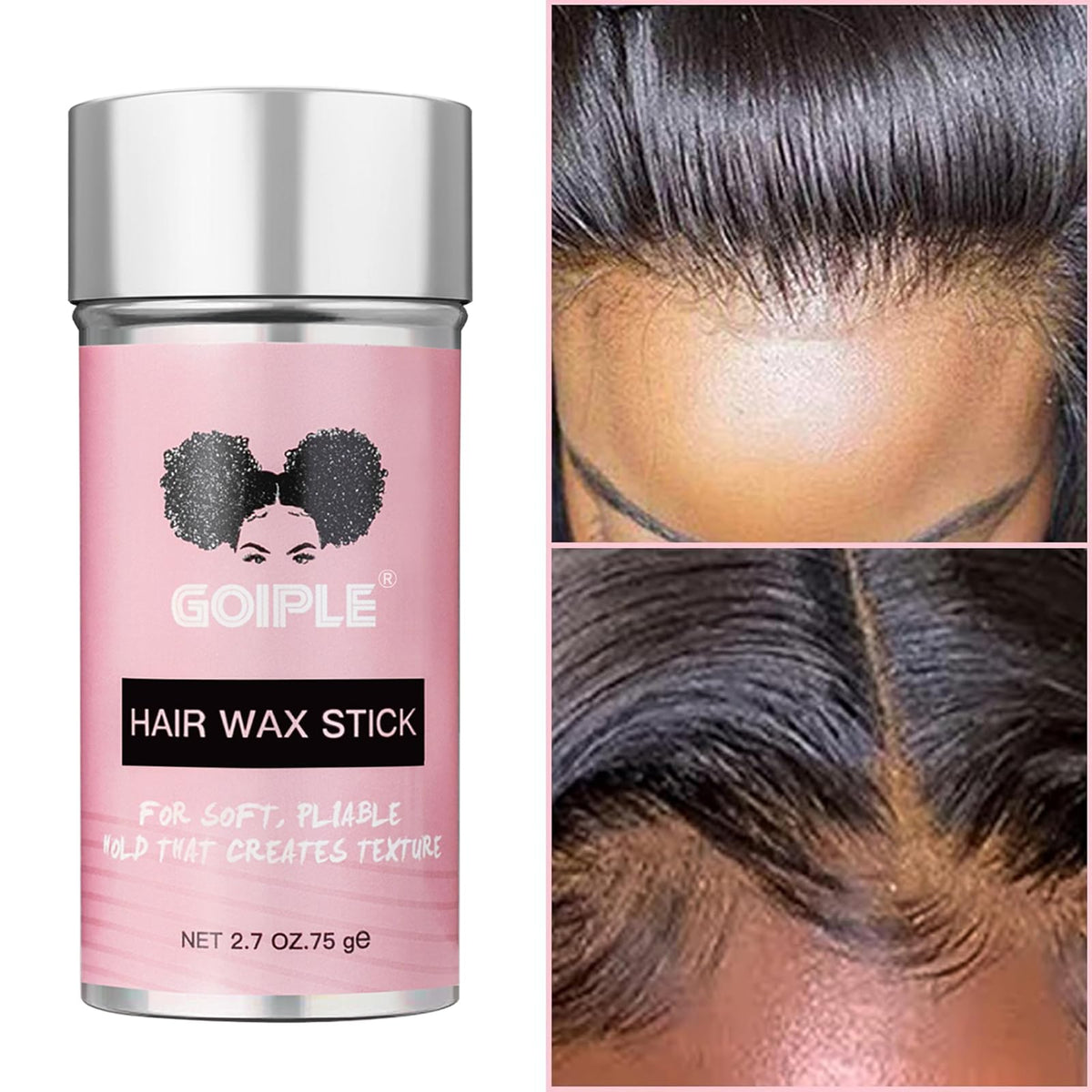 WOZUTUNT styled wig before and after showing neat hairline results
