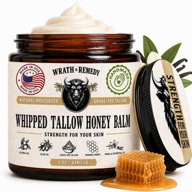 Wrath & Remedy front jar view showing vanilla balm and clear labeling benefits