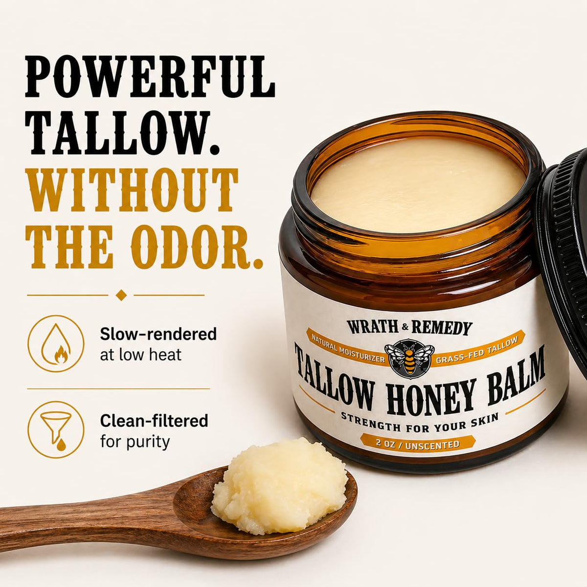 Wrath & Remedy hands applying balm demonstrating easy spread and lasting moisture