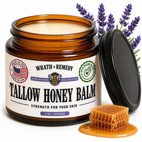 Wrath & Remedy front jar with lavender label showing clean packaging and benefits