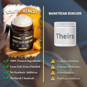 Wrath & Remedy label close-up revealing ingredient transparency and farm-to-jar quality