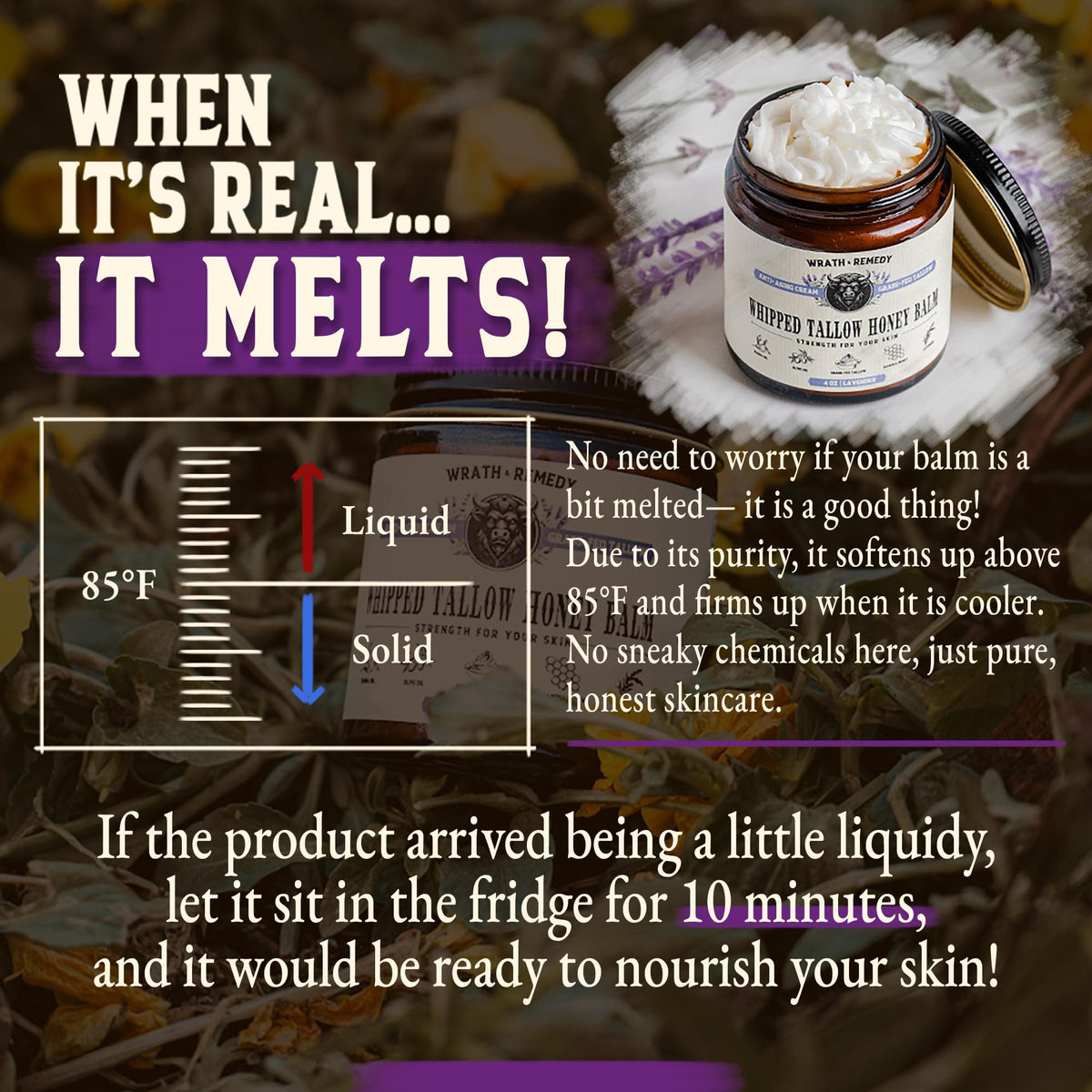 Wrath & Remedy label detail showing ingredients and benefit of transparent sourcing