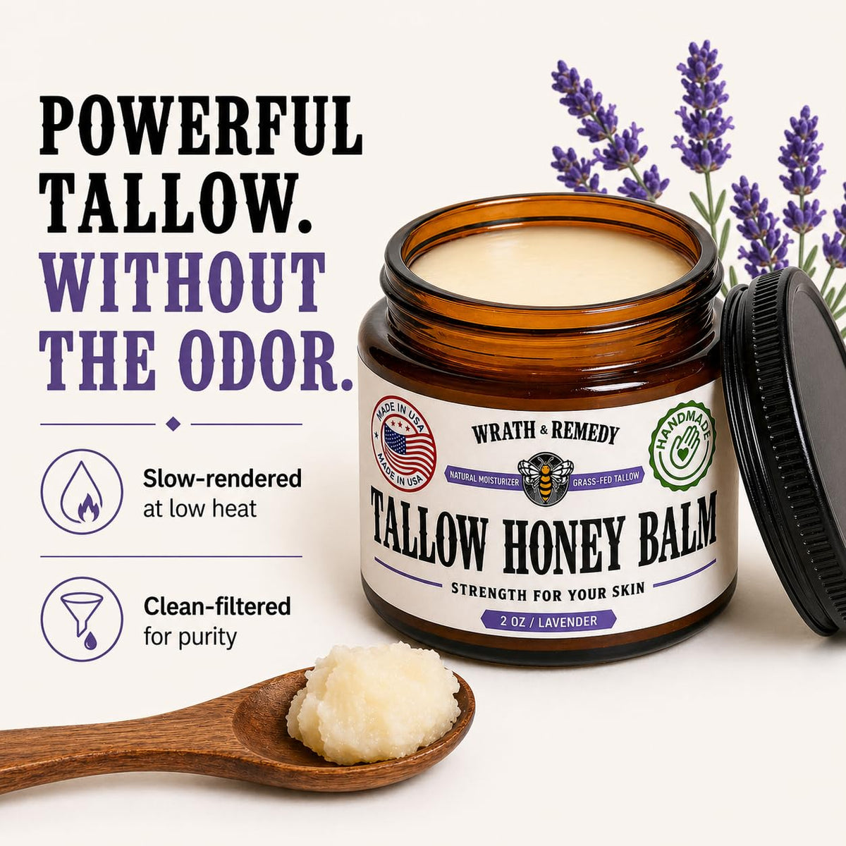 Wrath & Remedy used on lips and elbows showing multi-use moisturizing advantage