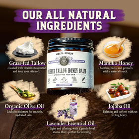 Wrath & Remedy on hands and elbows illustrating targeted relief for dry patches