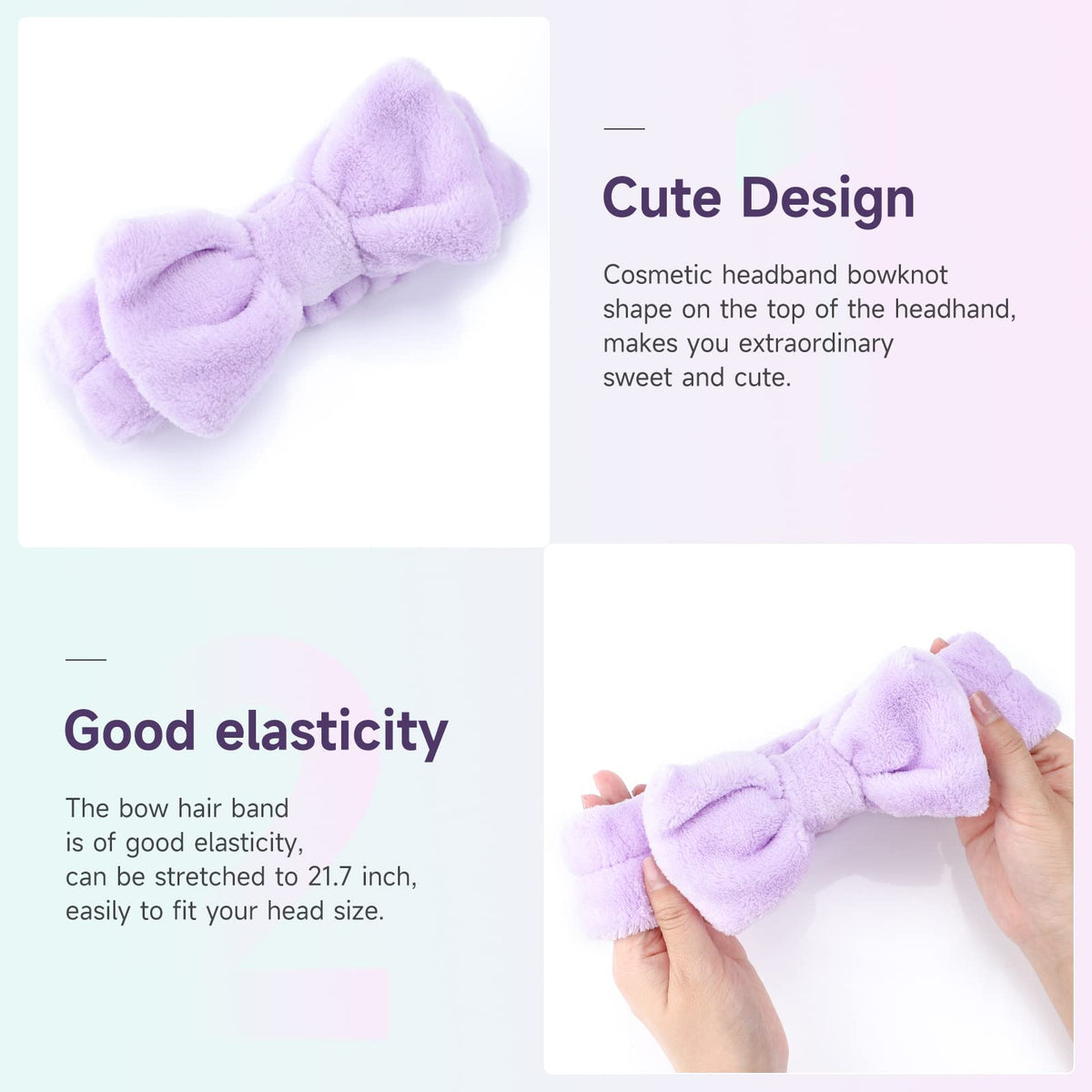 WSYUB removable bow detail on headband, allows customizable styling