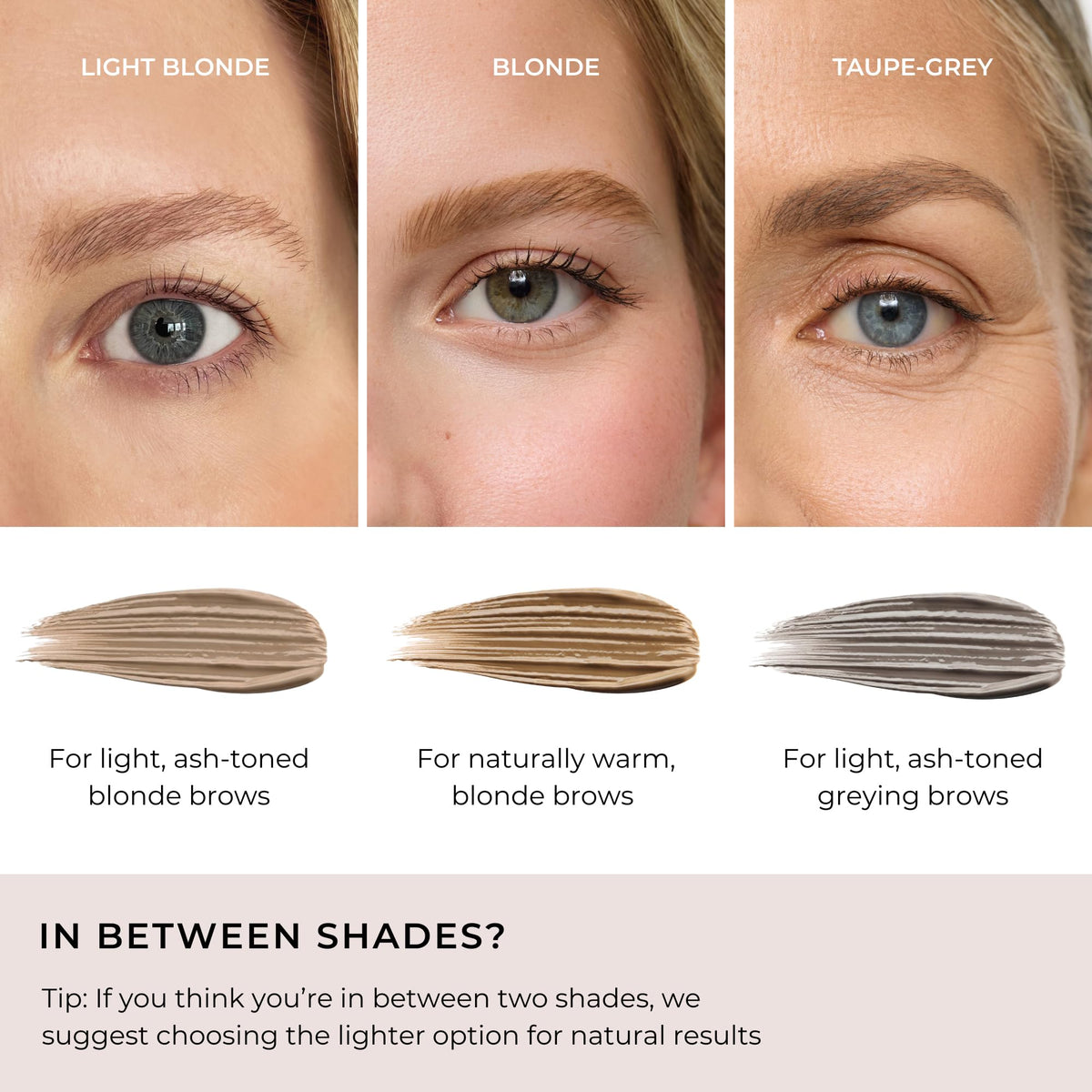 WUNDERBROW texture swatch on white showing fiber-rich, buildable formula