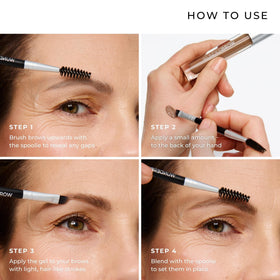 WUNDERBROW being applied to brows demonstrating easy application and hold