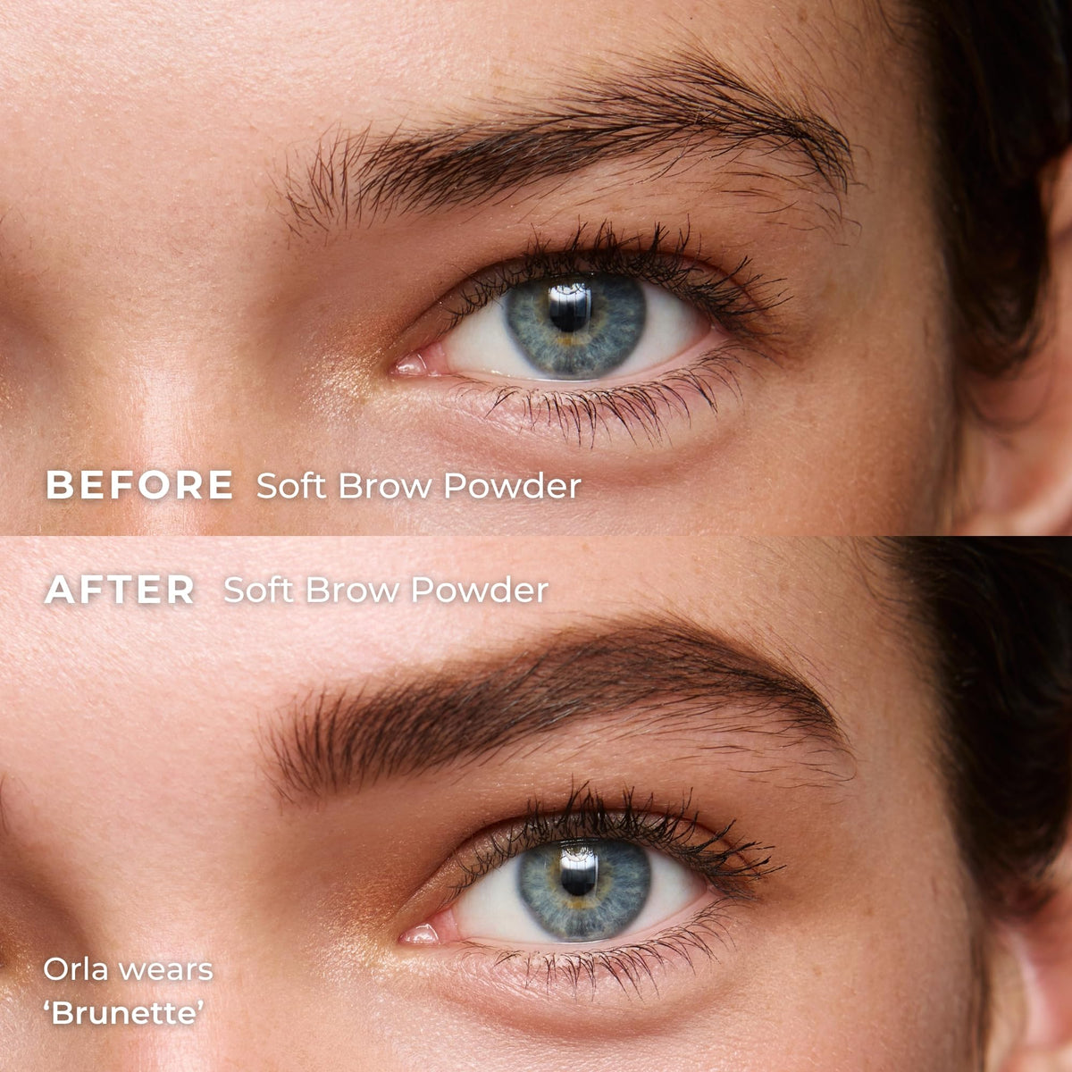 WUNDERBROW open compact with powders and mirror for precise on-the-go application