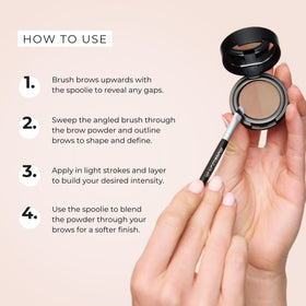 WUNDERBROW ombré swatch on hand showing customisable shade blending